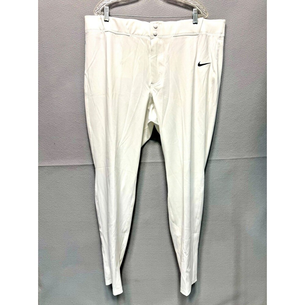 NIKE Vapor Premier Dri Fit ADV Baseball Pants Mens 2XL White Stretch FZ1377-100